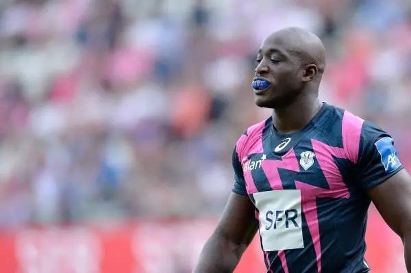 PARIS, FRANCE - AUGUST 23:  Djibril Camara of Stade Francais reacts during the Top 14 game between Stade Francais and Pau at Stade Jean Bouin on August 23, 2015 in Paris, France.  (Photo by Aurelien Meunier/Getty Images)