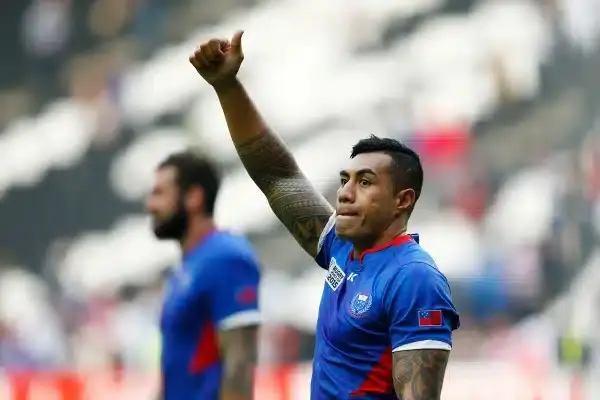during the 2015 Rugby World Cup Pool B match between Samoa and Japan at Stadium mk on October 3, 2015 in Milton Keynes, United Kingdom.
