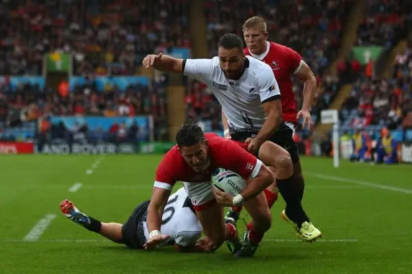 during the 2015 Rugby World Cup Pool D match between Canada and Romania at Leicester City Stadium on October 6, 2015 in Leicester, United Kingdom.