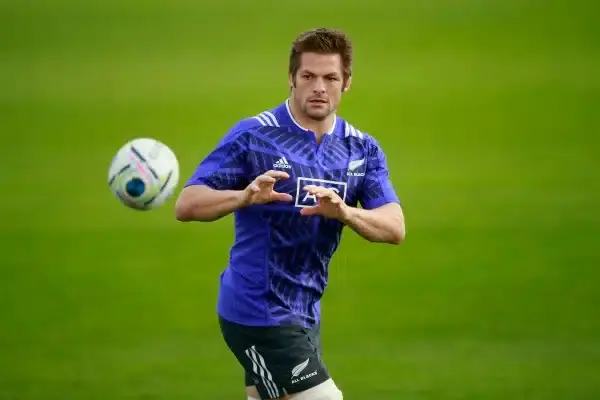 during a New Zealand All Blacks training session on October 15, 2015 in Swansea, United Kingdom.