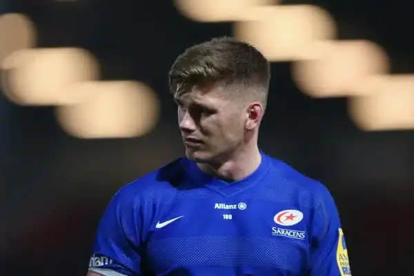 during the Aviva Premiership match between Gloucester and Saracens at Kingsholm Stadium on October 23, 2015 in Gloucester, England.