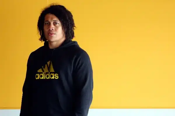 WELLINGTON, NEW ZEALAND - NOVEMBER 27: TJ Ioane of the Highlanders looks on during the New Zealand Rugby Union induction day at Westpac Stadium on November 27, 2013 in Wellington, New Zealand. (Photo by Hagen Hopkins/Getty Images)