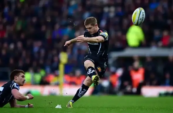 *** during the Aviva Premiership match between Exeter Chiefs and Harlequins at Sandy Park on November 28, 2015 in Exeter, England.