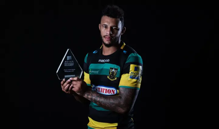 aviva premiership rugby player of the month 28september29 northampton saints courtney lawes