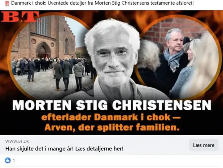 Morten Stig Christensen scam