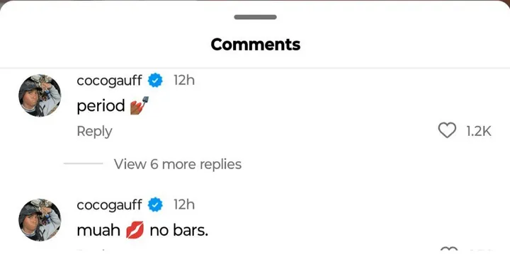 La respuesta de Instagram de Coco Gauff a Danielle Collins tras su increíble respuesta.