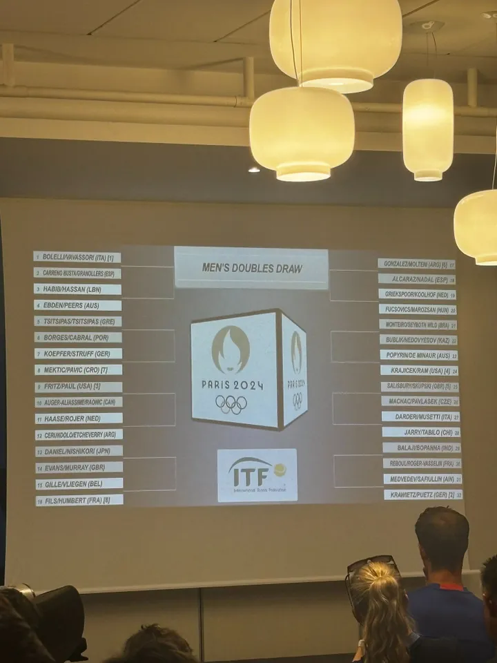 Sorteo dobles Juegos Olímpicos Paris.