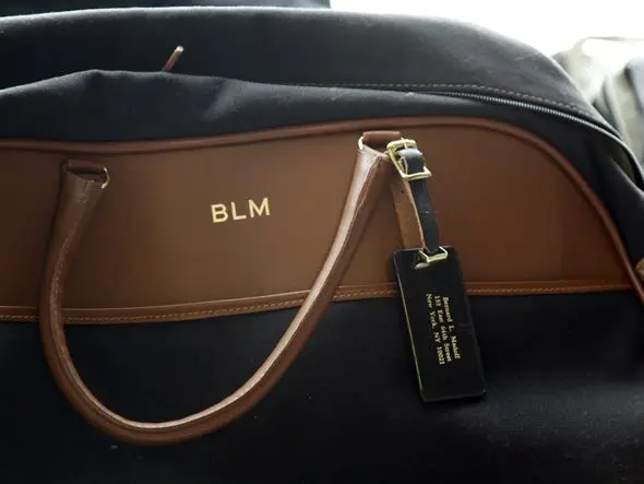 bernie compulsively labeled everything his bags