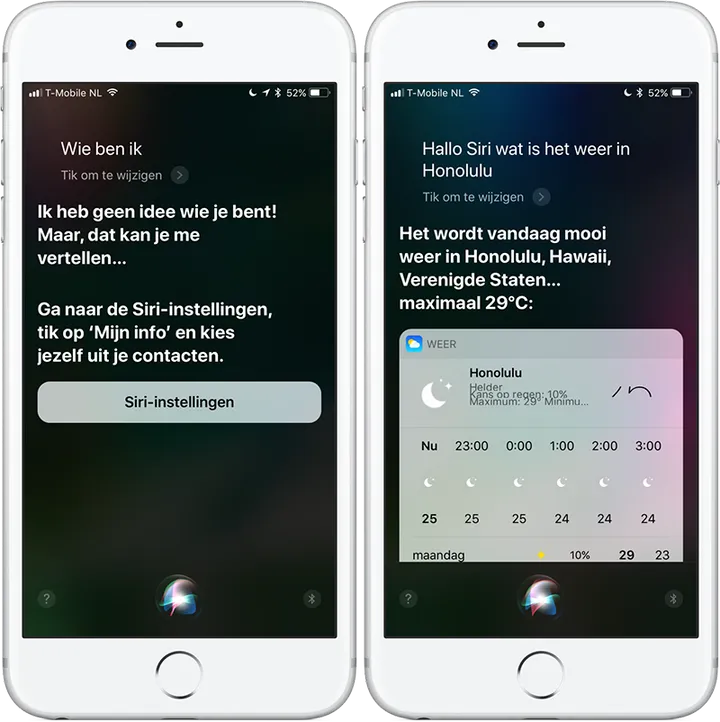 siri ios 11 functies