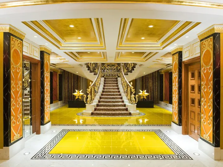 you arrive at your 780 square meter suite via private elevator