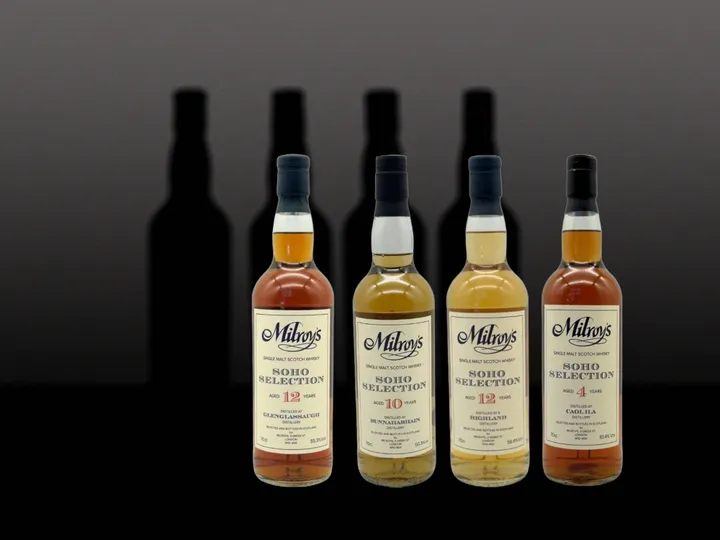 De vier nieuwe Milroy's Soho Selection whisky's