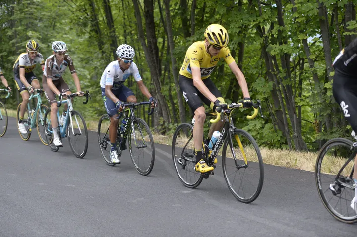 Nairo Quintana and his arch-rival Chris Froome. @Sirotti