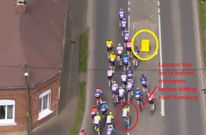 Nog 131 km te gaan: Laurenz Rex valt uit in Parijs-Roubaix