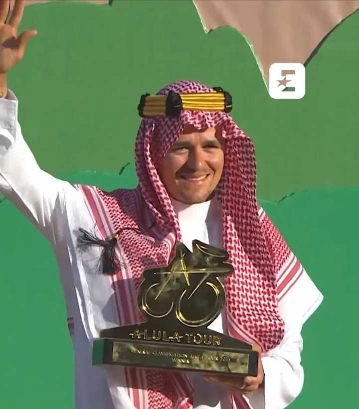 Tom Pidcock op het podium