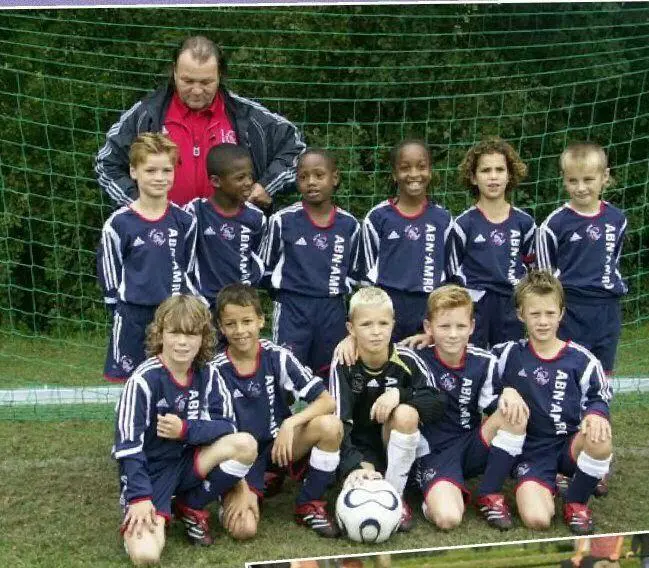 <b><i>Anass Ahannach als jeugdspeler van Ajax. De huidig speler van FC Den Bosch is te vinden op de onderste rij, tweede van links.</i></b>