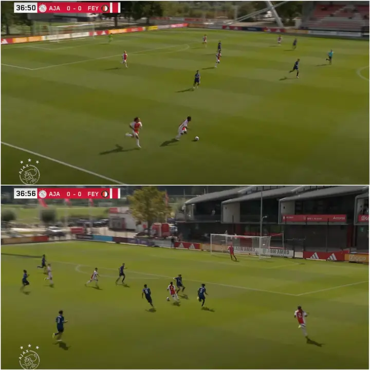 Tegen Feyenoord O17 speelde Pereira da Gama als rechtsbuiten. Hij kwam geregeld de bal achterin ophalen om een dribbel in te zetten.&nbsp;