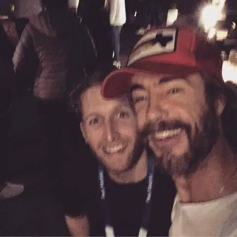 Chris Zegers met mede Ajax-supporter Peter Pannekoek.