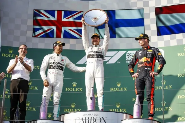 <i>Het podium na de Grand Prix van Australië&nbsp;in 2019.&nbsp;</i>