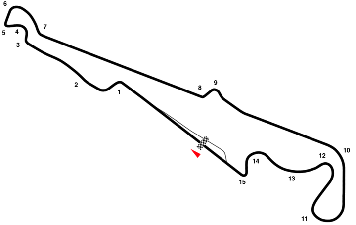 De lay-out van de Formule 1 op Paul Ricard (afbeelding: Bbb2007).