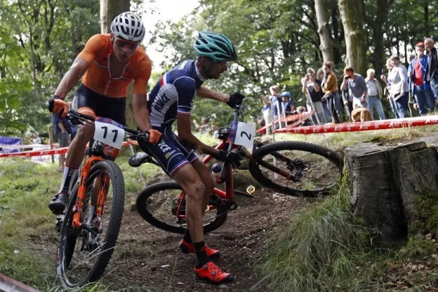 Van der Poel during an earlier mountain bike race
