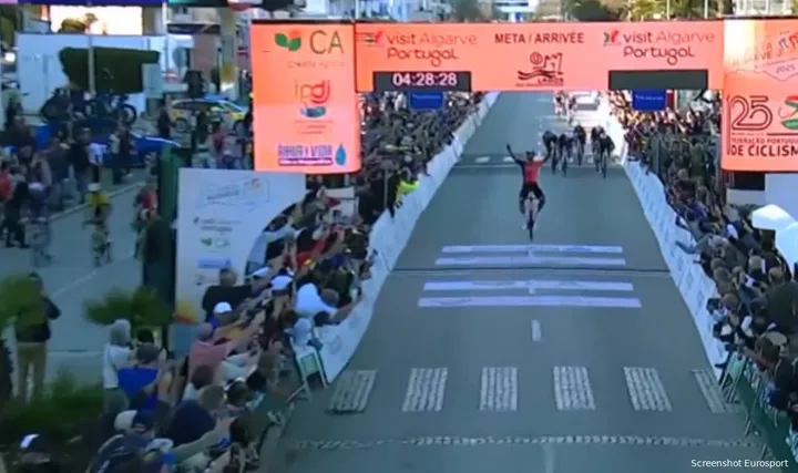 Ganna finished first, but wasn't crowned as winner