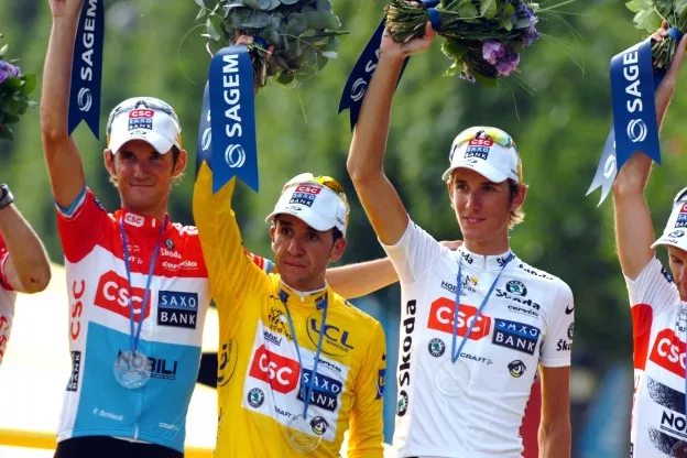 Fränck Schleck (left) was the last rider caught on a performance-enhancing drug during the Tour de France.