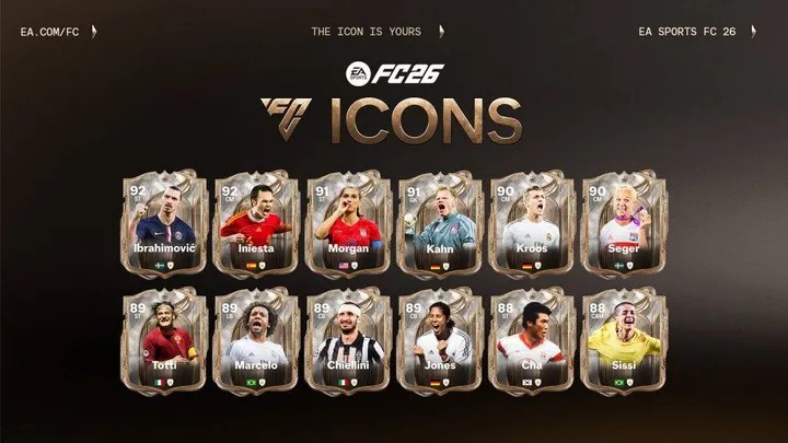 Update - Nieuwe EA Sports FC 26 Icons officieel onthuld