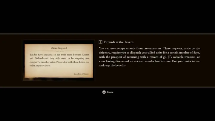 Final Fantasy Tactics the Ivalice Chronicles Uitlegscherm