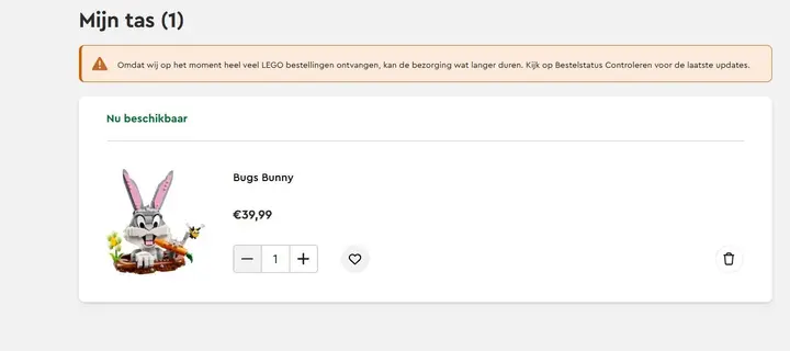 veel LEGO bestellingen