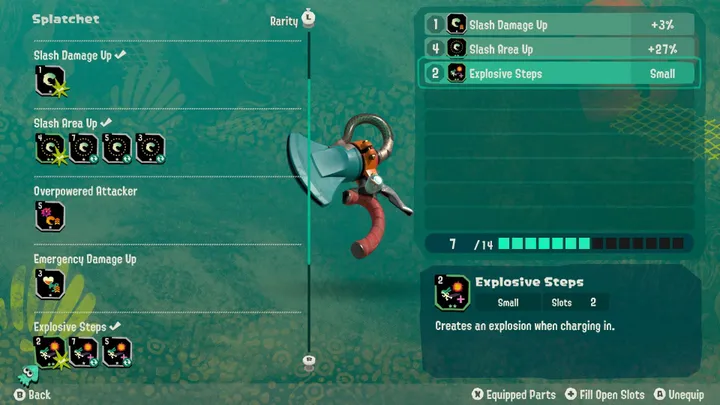 Splatoon Raiders gadget parts