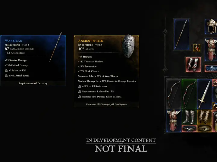 Diablo V inventory